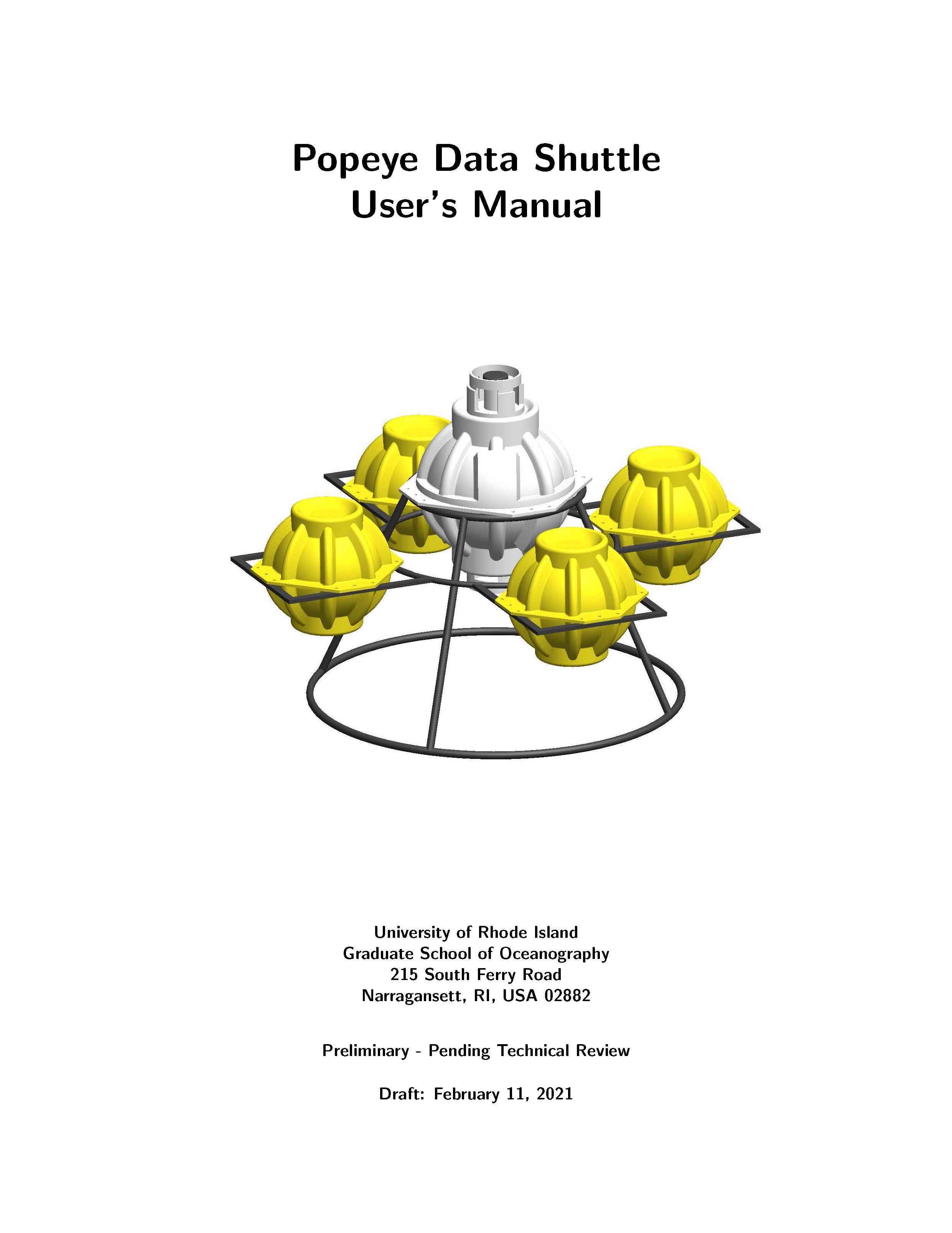 Popeye Data Shuttle User's Manual