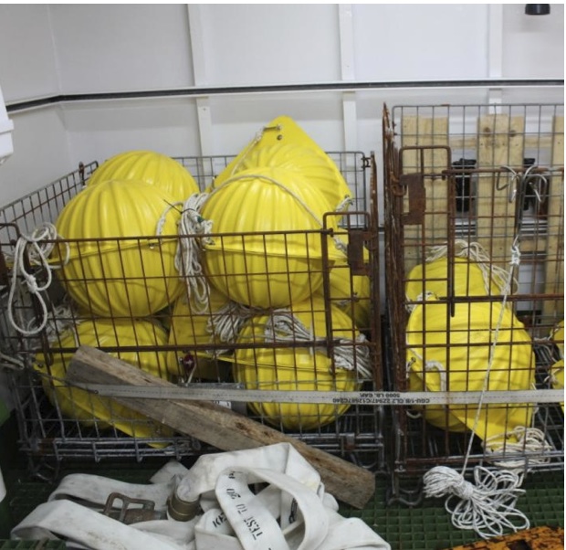 Yellow float storage